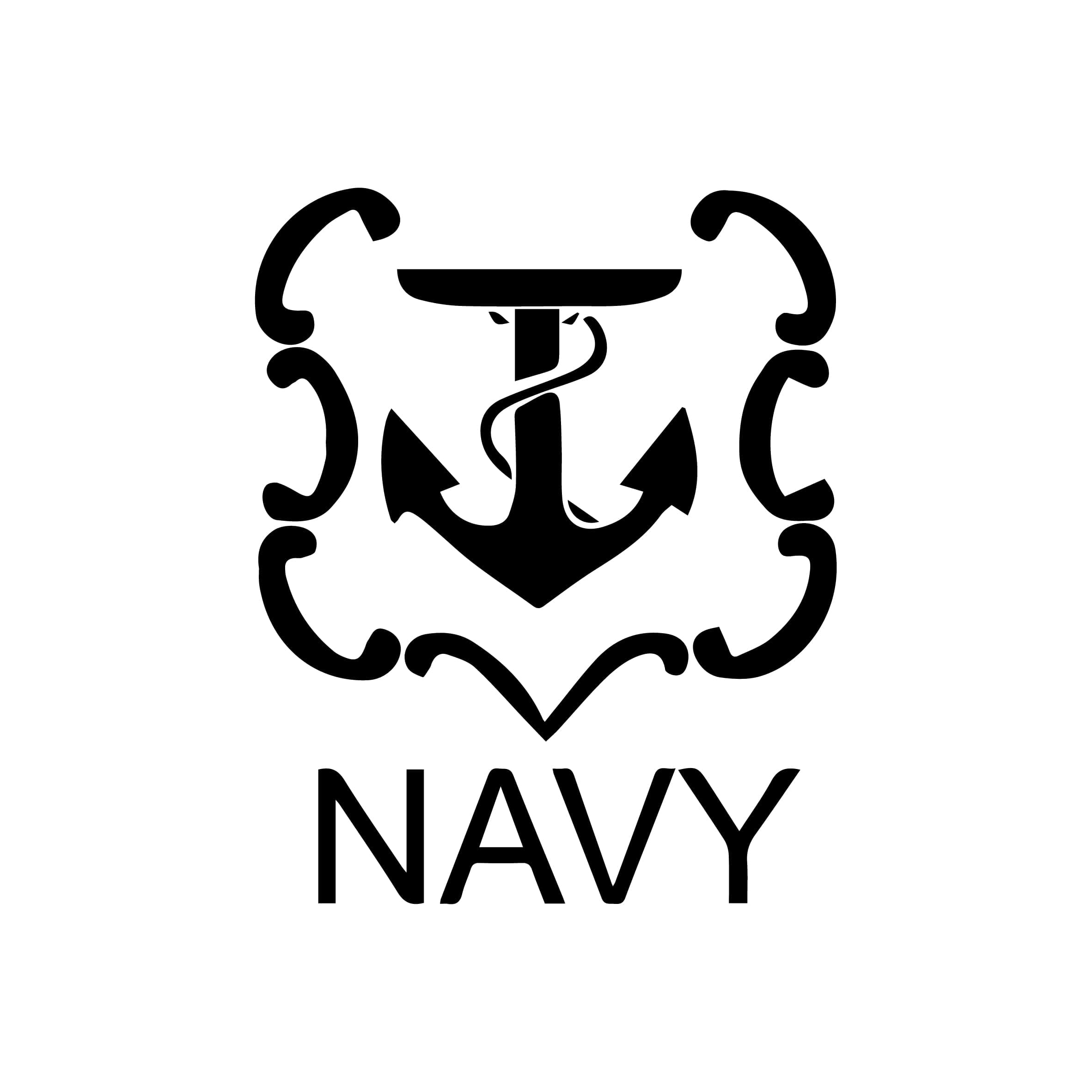 isee360 Customized Indian Navy CAR Sticker (Black)