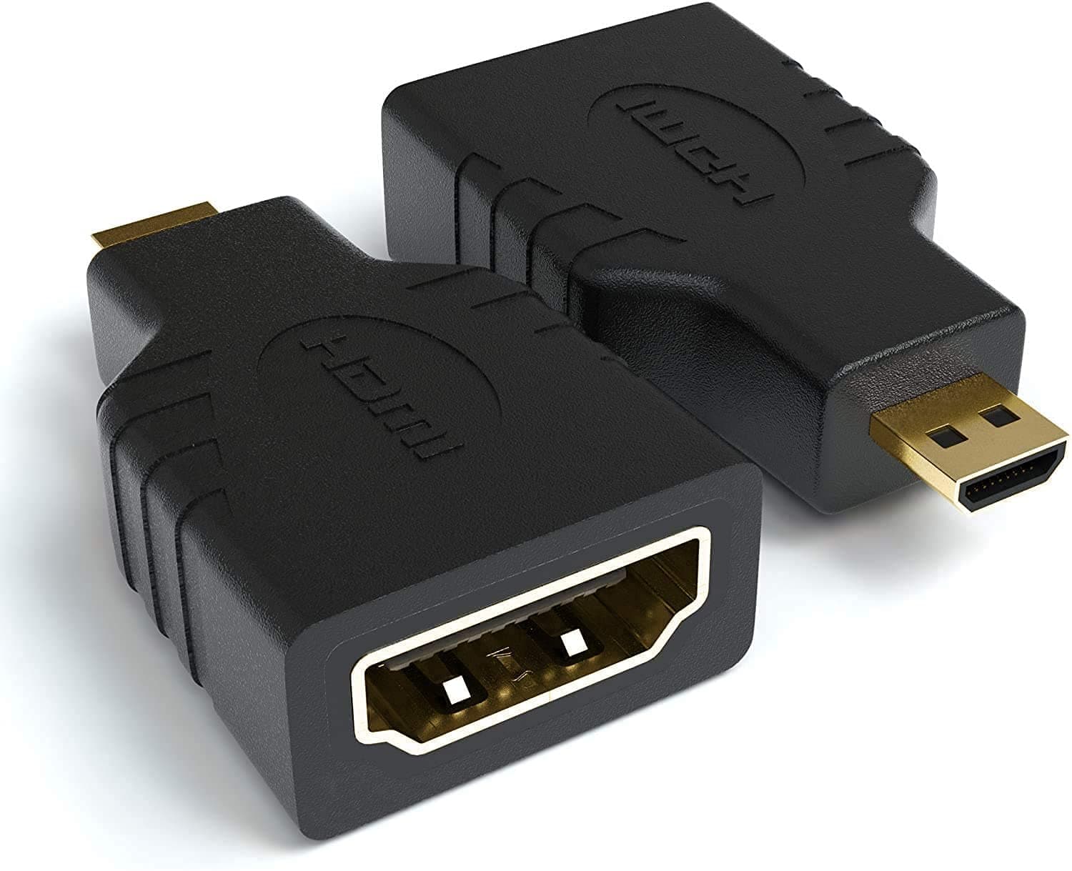 Tobo Micro HDMI Adapter, HDMI Female (Type-A) to Micro HDMI Male (Type-D) for Raspberry pi 4 Gold Plated Connector Converter Adapter (Not Micro-USB)-(TD-049H-07)