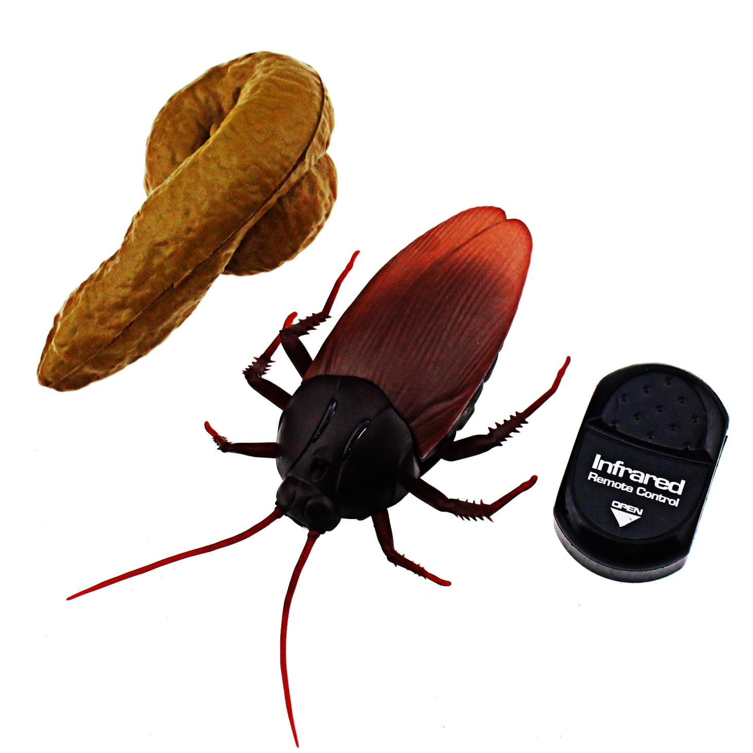 Tipmant RC Cockroach Roach Remote Control Insect Car Realistic Animal Fake Electric Kids Prank Tricky Toy for Halloween Christmas