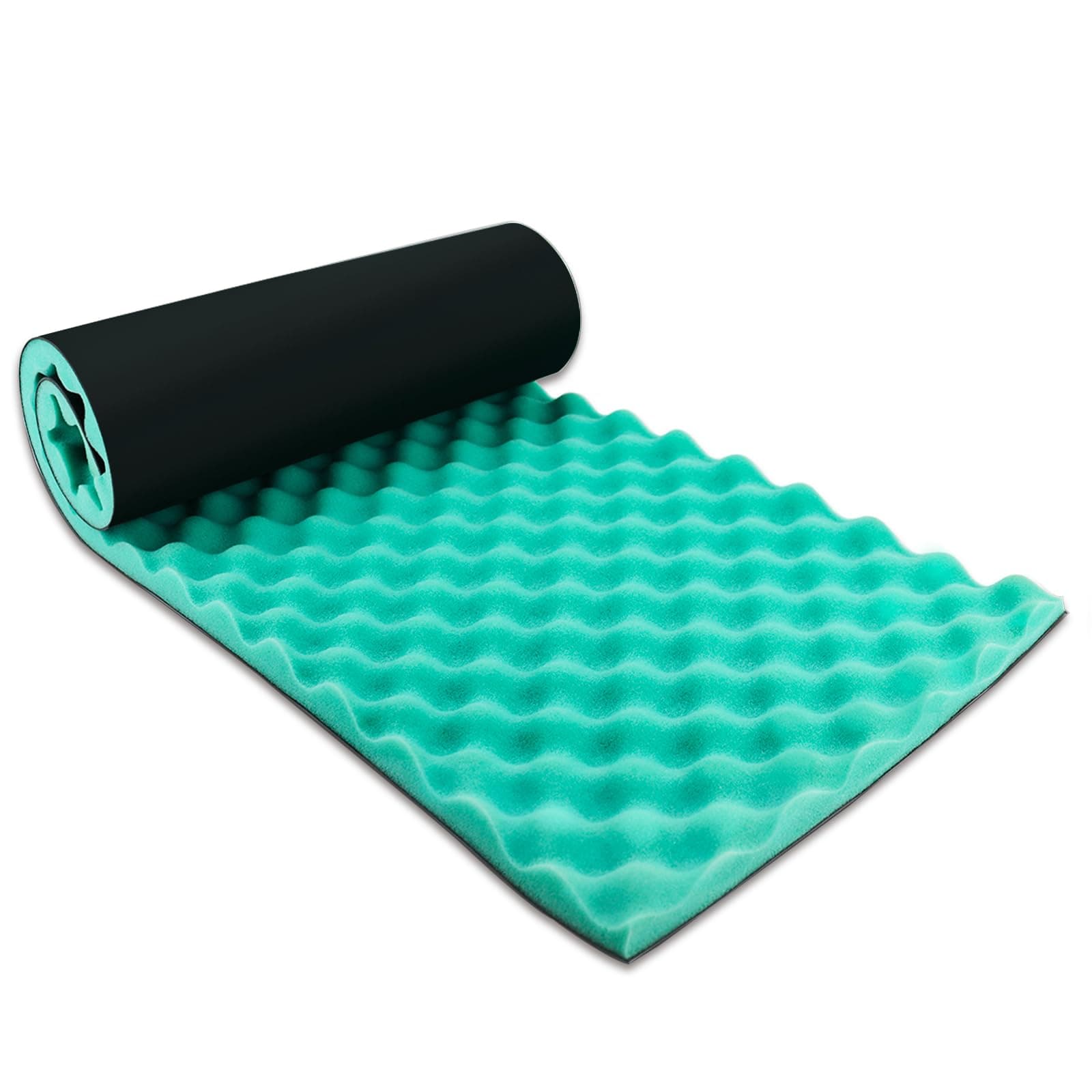 BXI Double Noise Insulation Soundproofing Foam, 100 X 34 X 2.5 cm Egg Crate Sound Proof Acoustic Foam Panels, Sound Dampening Panels for HVAC, Pipe, Machine, Wall and Door