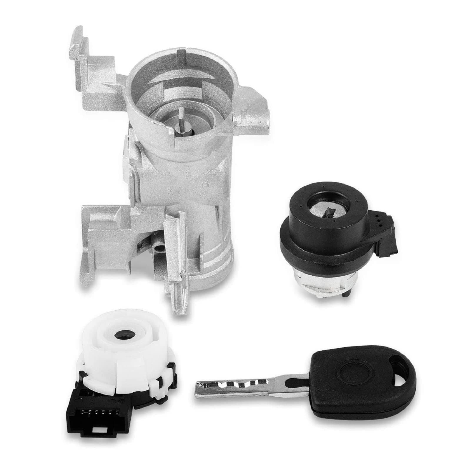Ignition Starter Switch Kit Steering Lock Cylinder with Key Replacement# 1K0905851B 1K0905865 1K0 905 841 Fit 2003-2013 A3 TT 2003-2015 Jetta Golf