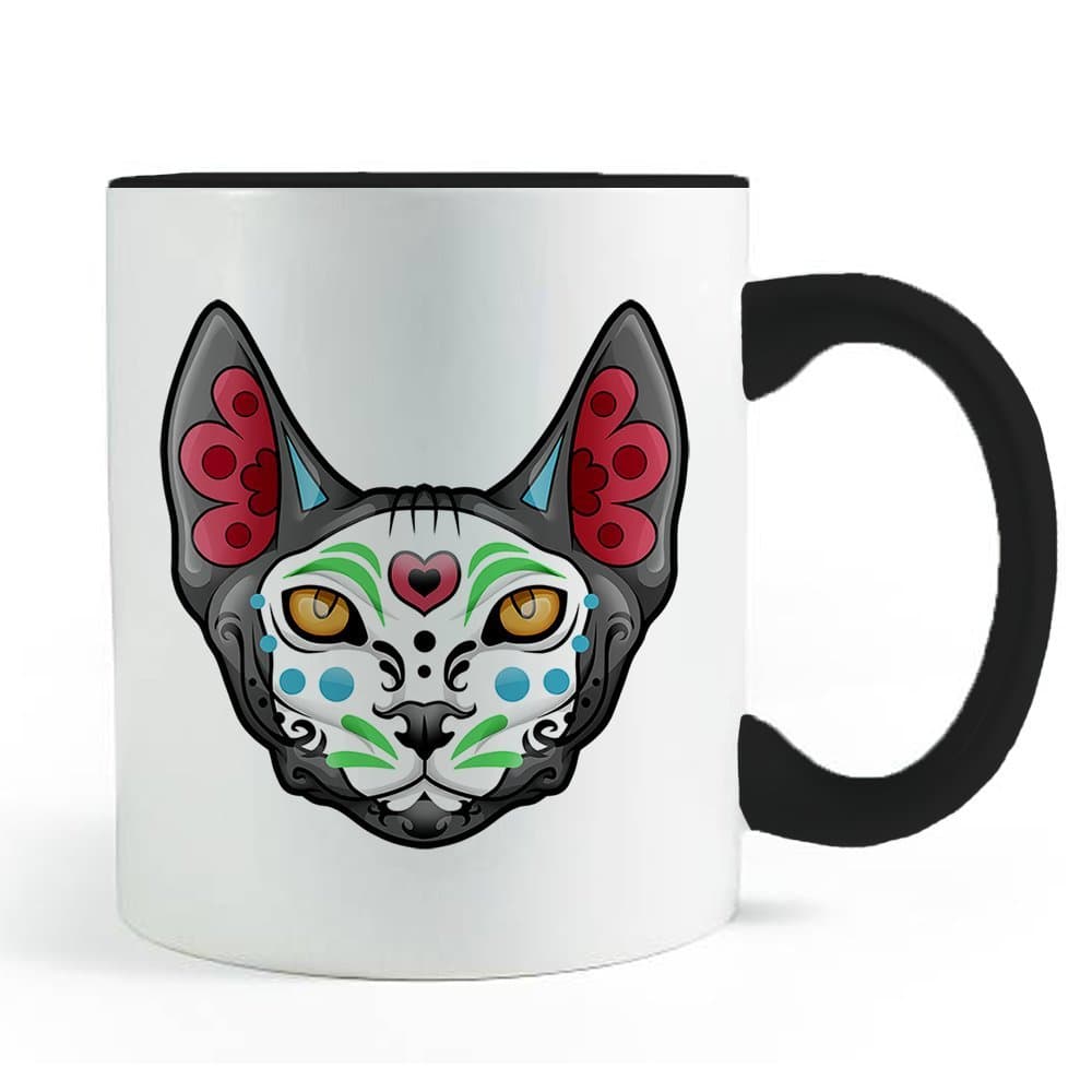 Sugar Skull Sphynx Cat - Coffee and Tea Mug