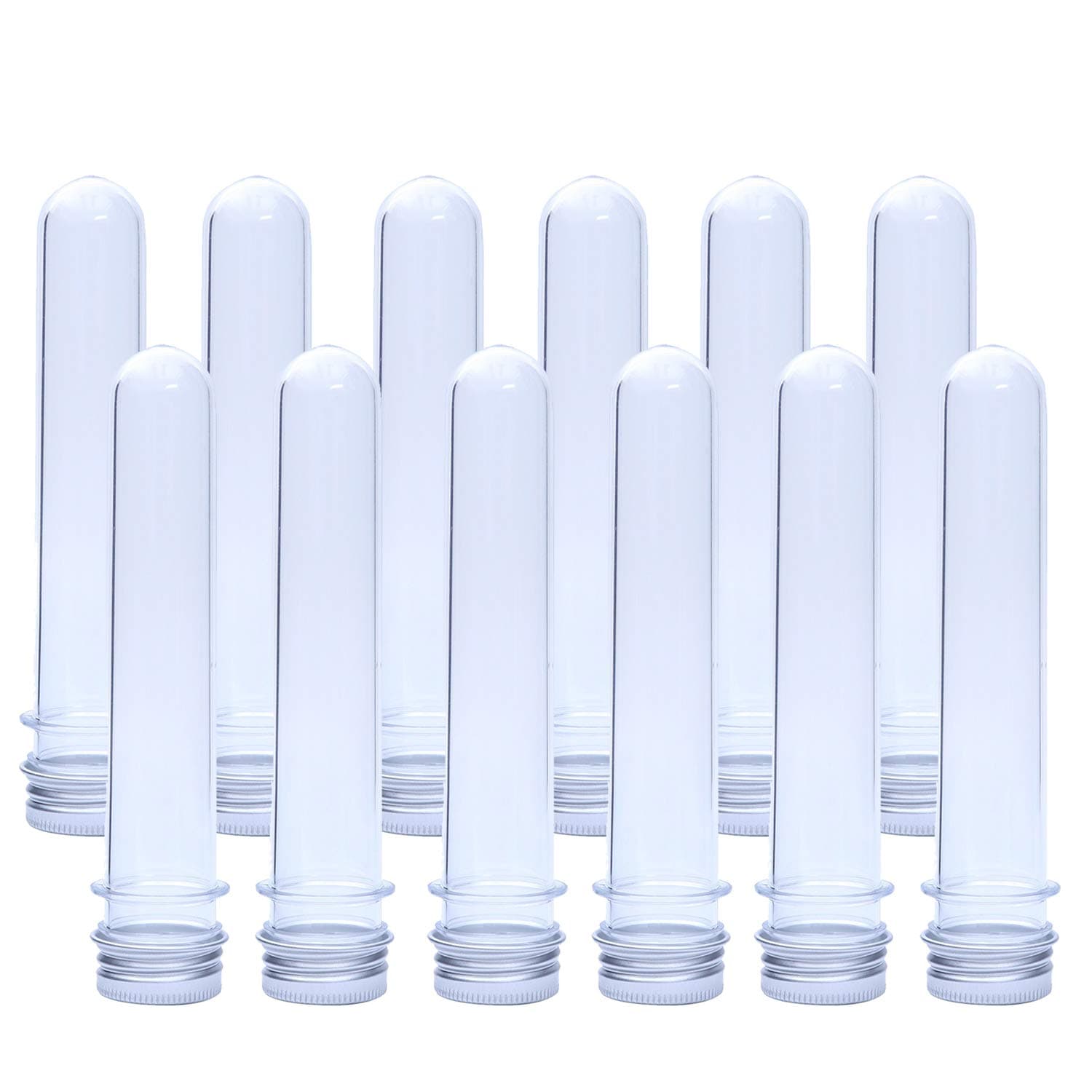 Junhope 12 Pcs, 40ML (25 x 140mm) Clear Plastic Test Tube with Screw Caps by JamHooDirect