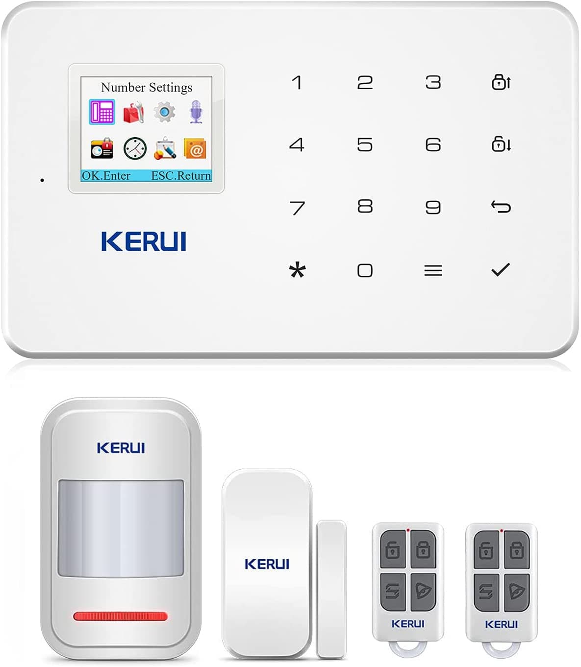 Kerui G18 iOS/Android App Wireless Security/Surveillance System GSM - Magnetic Window Sensor, Motion Detection, IP Camera & Infrared Cameras