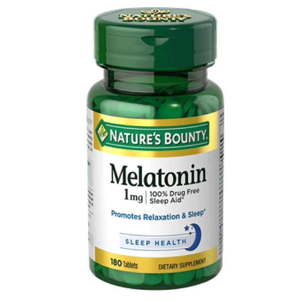 Nature's Bounty Melatonin 1 mg Tablets, 180 Count