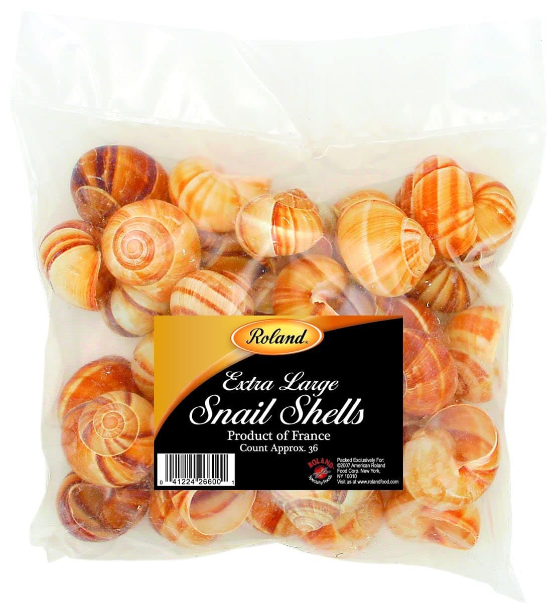 Roland Snail Shells, Extra Large, 36 Count