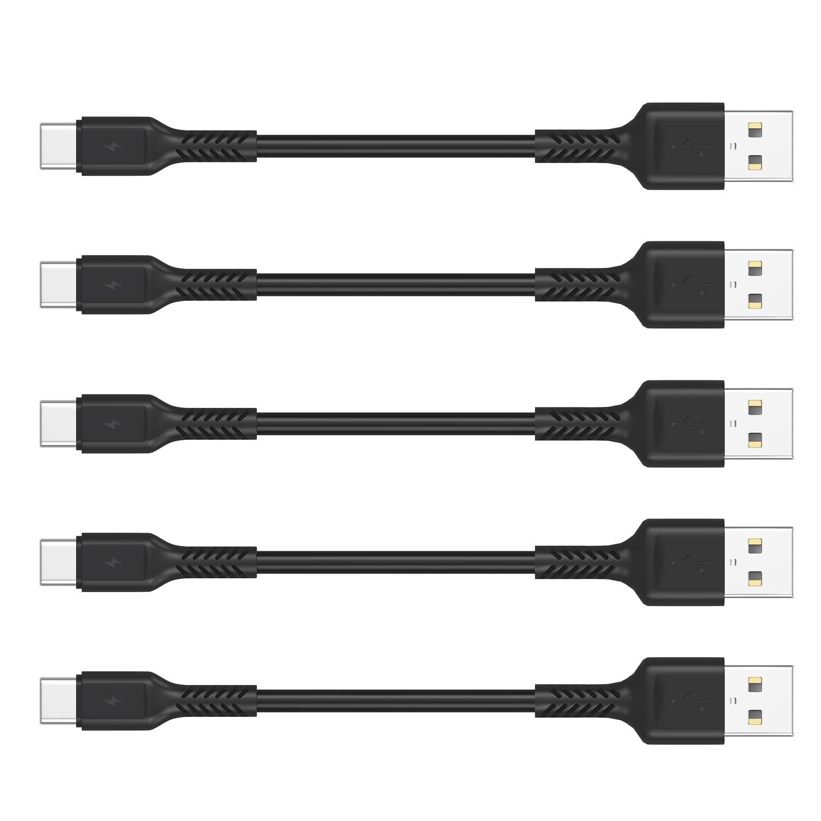 4 Inches USB C Cord Short, 5 Pack Durable USB A to USB Type C Fast Charging Cable for Charging Stations Compatible with Samsung Galaxy Note 10 20 S10 S22 Ultra LG V30 V40