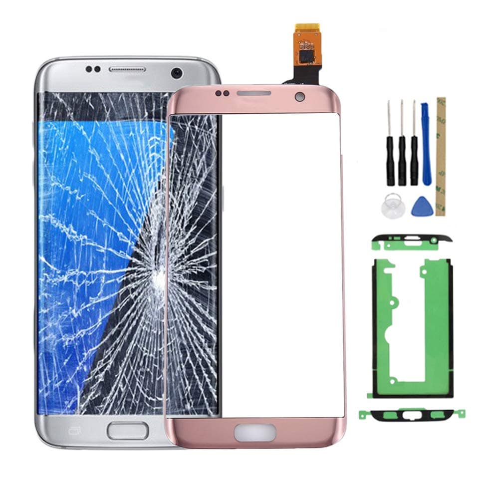 for Samsung for Galaxy S7 Edge Replacement Touch Screen Digitizer Outer Front Glass for G935V G935P G935F G935T G935A (not Include LCD - Pink)