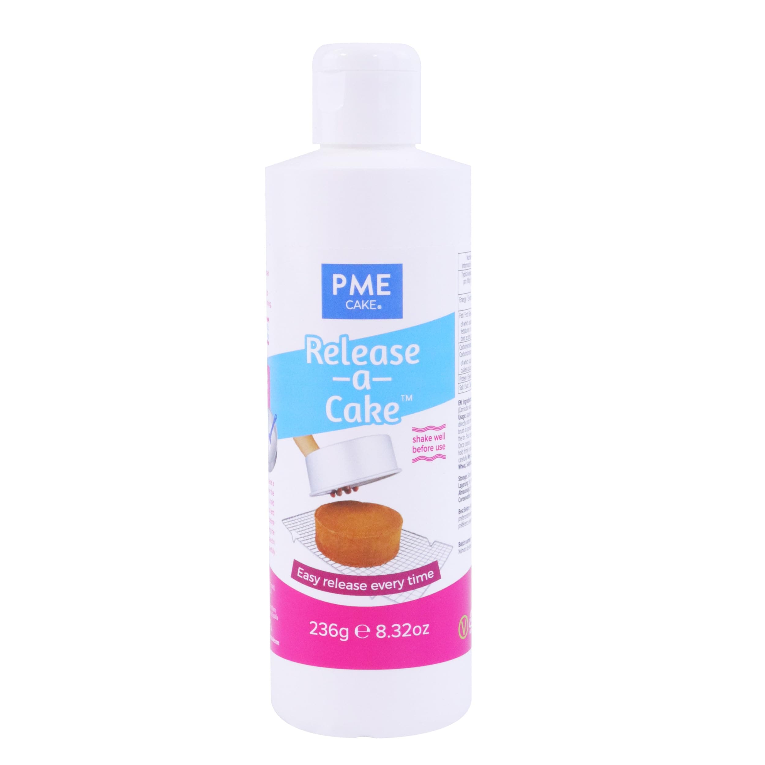 PME Release-A-Cake Liquid (236g), Ensures Non-stick Baking (Vegan)