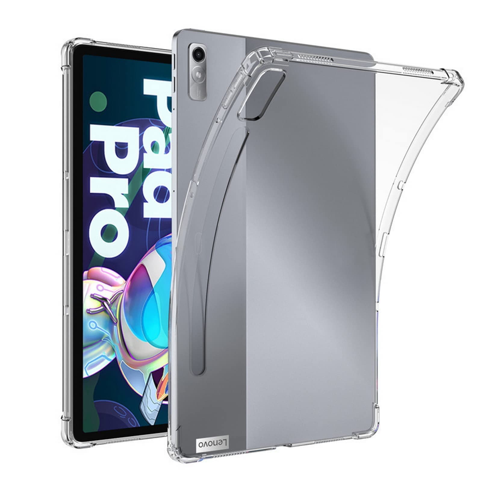 DWaybox Case for Lenovo Tab P11 Pro Gen 2/Tab P11 Pro (2nd Gen) 2022 11.2 inch, Shockproof Impact Resistant Flexible Cover, Anti-Scratch Transparent Clear TPU Protective Shell -Clear