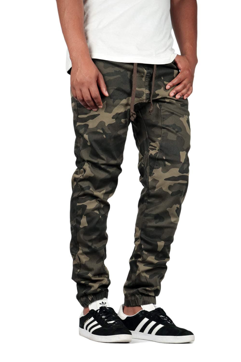 Men's Twill Drop Crotch Jogger Pants