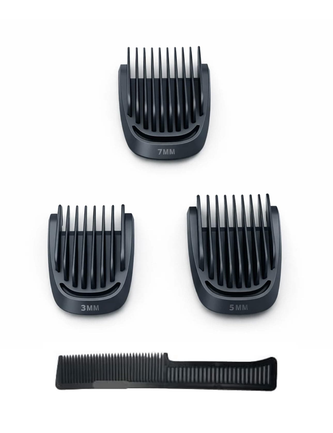 Replacement 3 Piece Set (3mm 5mm 7mm) Beard Stubble Blade Guards with Beard Comb for Philips Norelco Multigroom