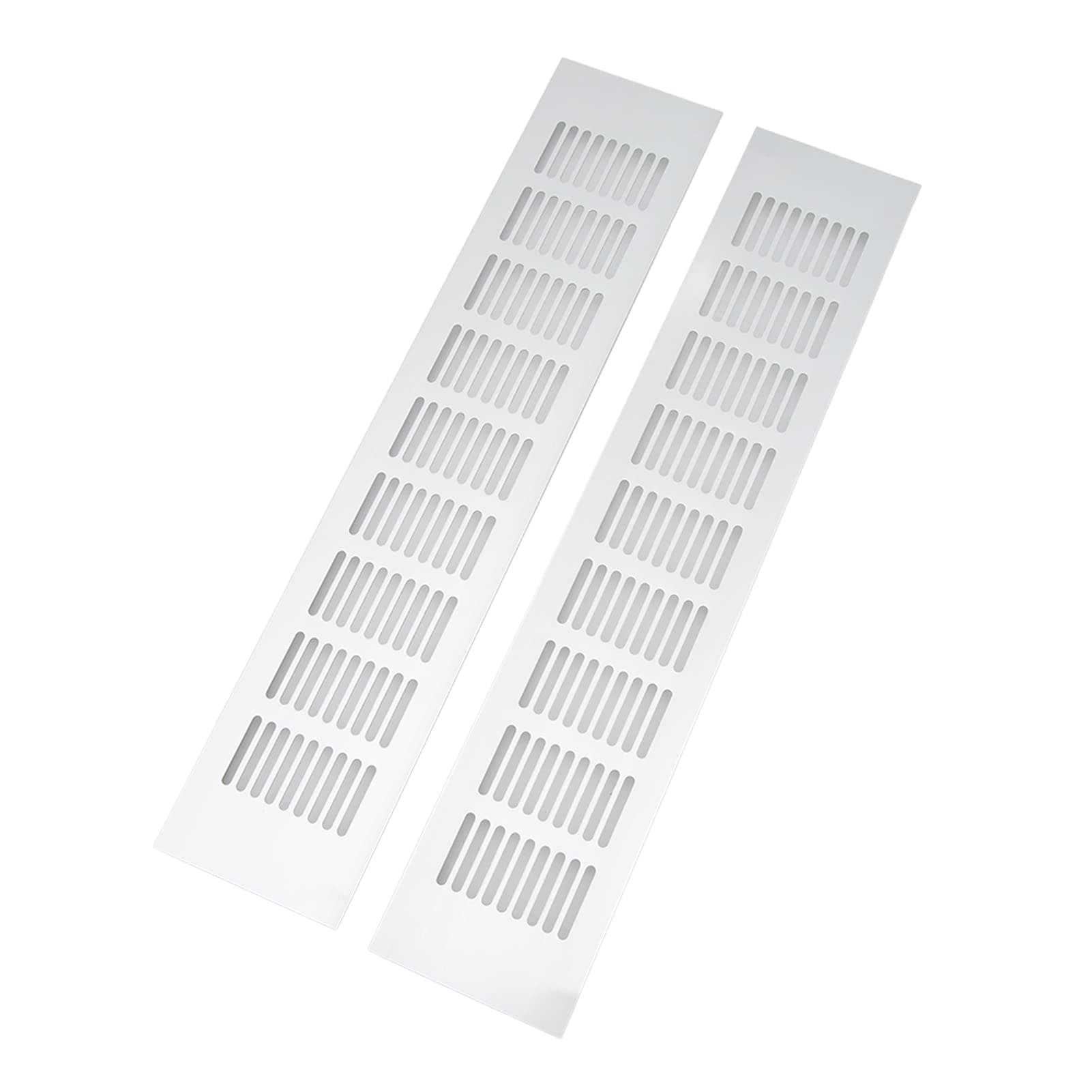 2 Pcs Rectangle Louvered Ventilation Grille Air Vent for Cabinet Shoe Cabinet Closet, Wardrobe, Cabinet, Sink, Kitchen Bathroom Ceiling, 80 X 350 80 X 400 80 X 450 80 X 500 80 X 550 80 X 600MM