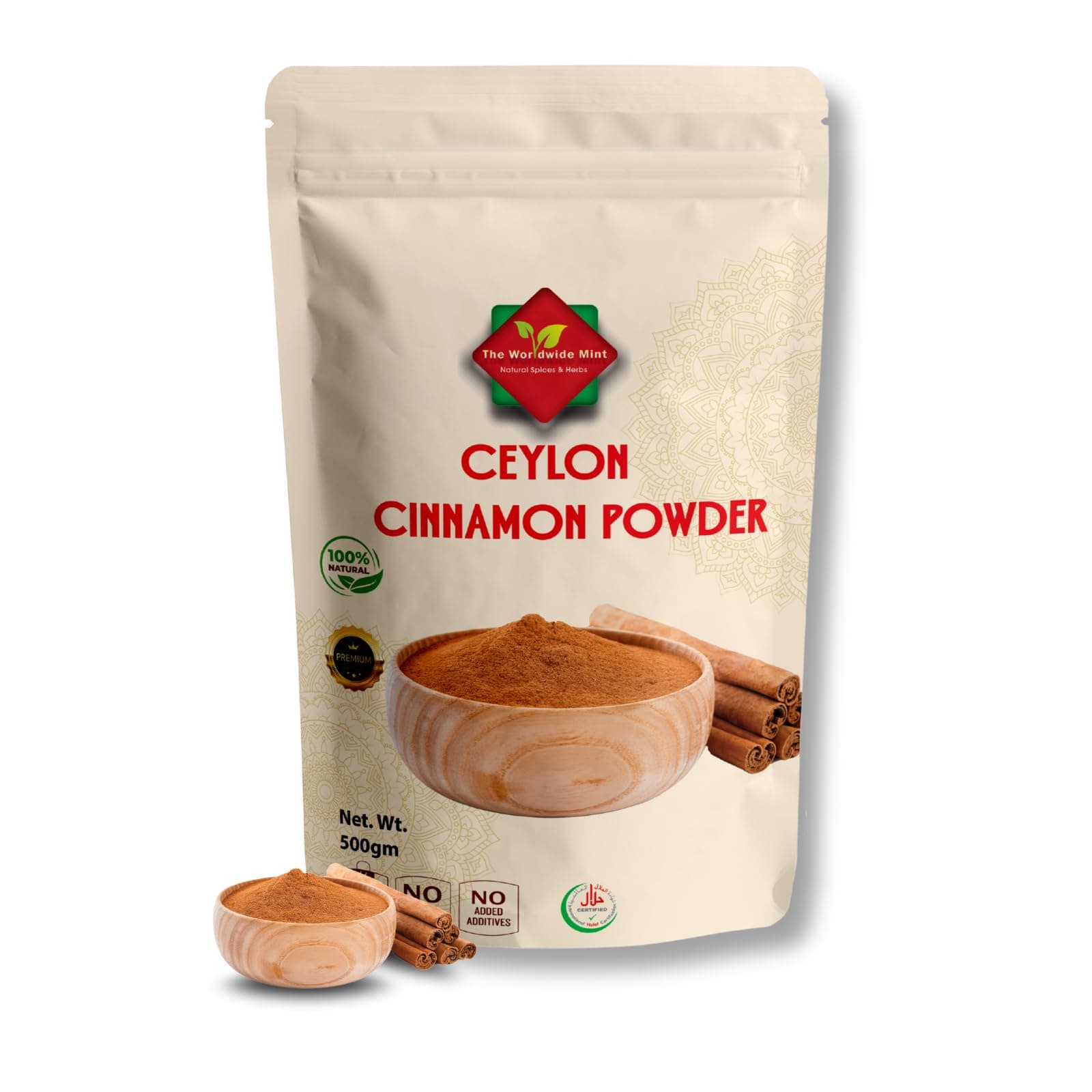 Ceylon Cinnamon Powder (500G / 17.64) | Ethically Sourced 100% Authentic True Ceylon | Cinnamon Ground | Dalchini Powder | Premium Quality | Natural | Non GMO| Vegan
