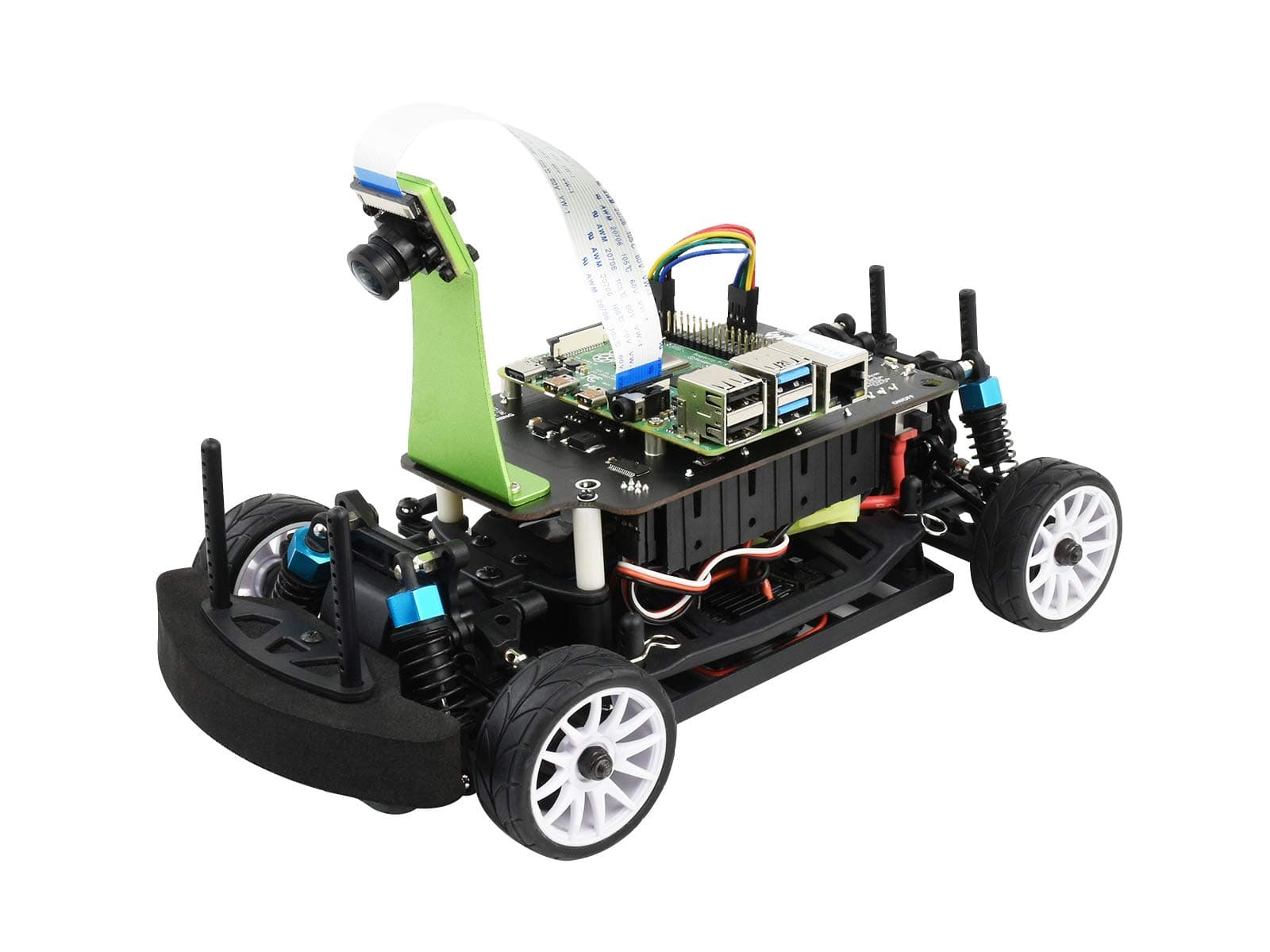 Waveshare PiRacer Pro AI Kit High Performance AI Robot Competitive Race car Deep Learning, Automatic Driving, Comes with Raspberry Pi Model B 4GB