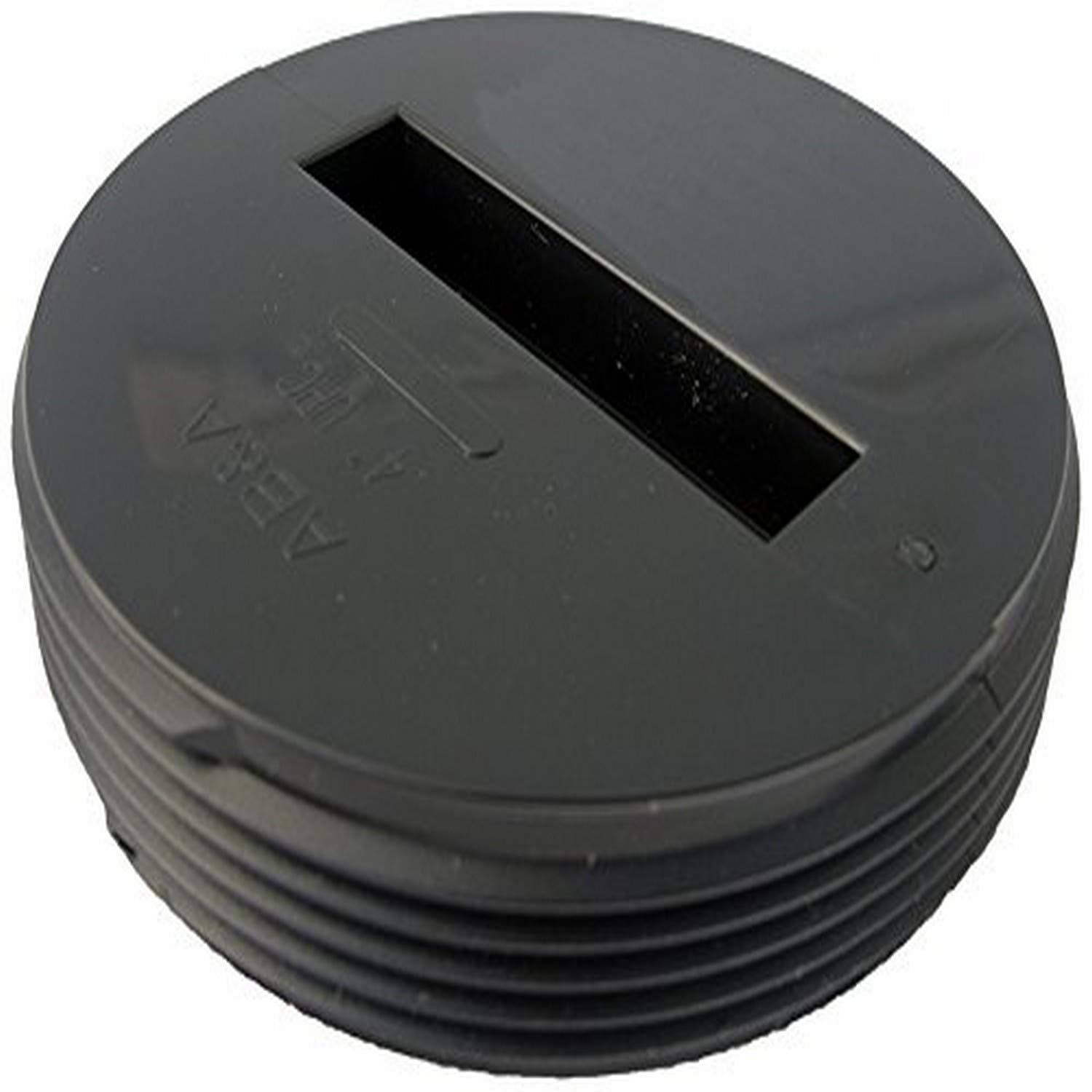 LASCO33-3298 Countersunk Slotted ABS Black Plastic Cleanout Plug, 4-Inch