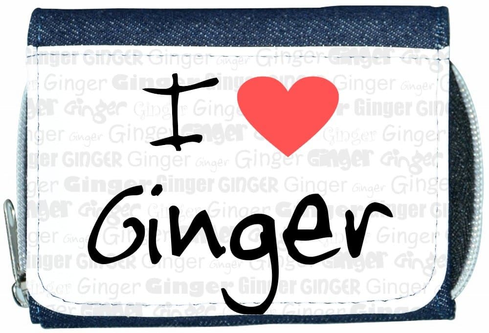 I Love Heart Ginger Denim Wallet
