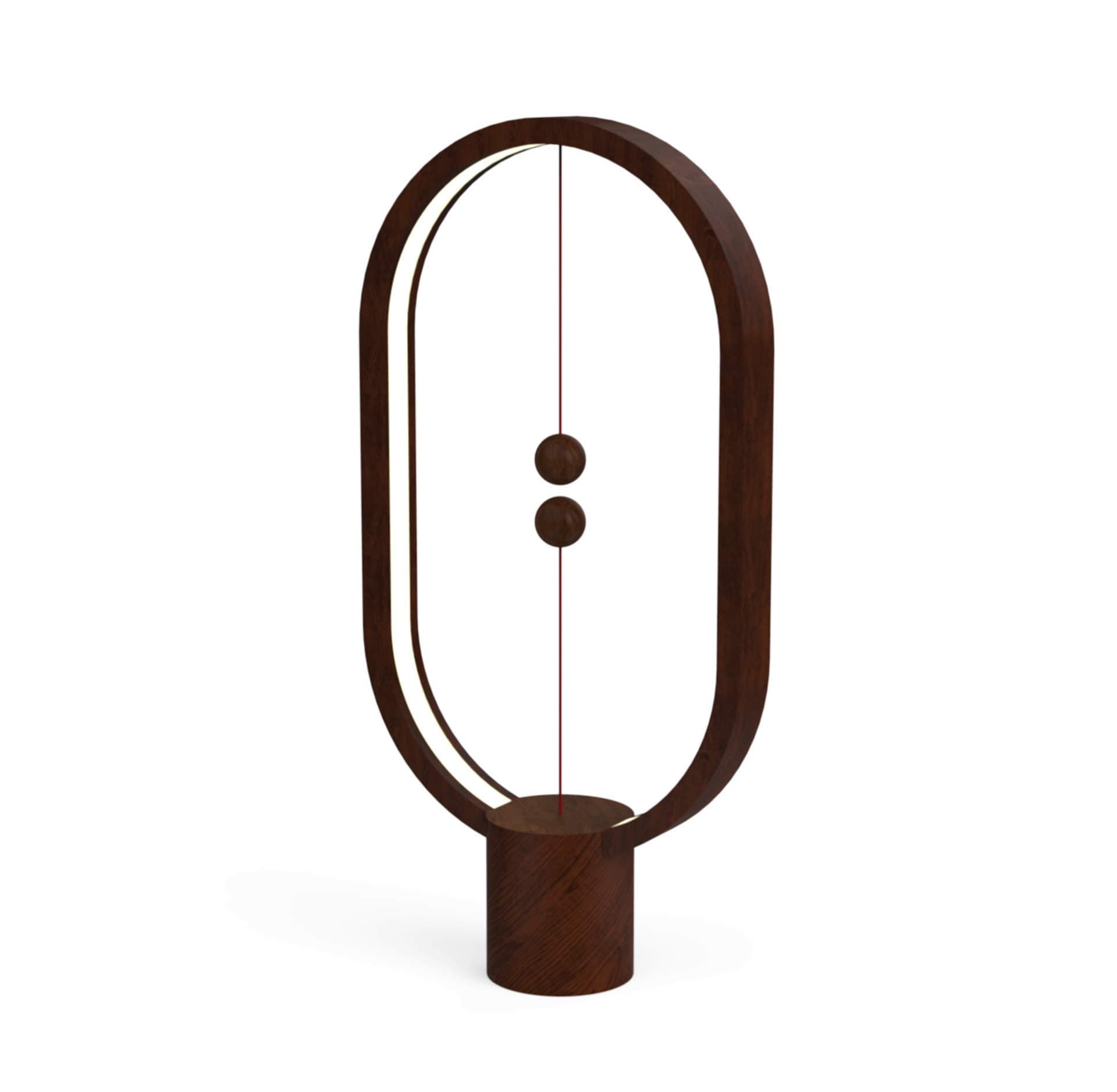 Heng Balance Lamp (ECLIPSE) - A unique lamp with switch in mid-air (DARK WOOD)