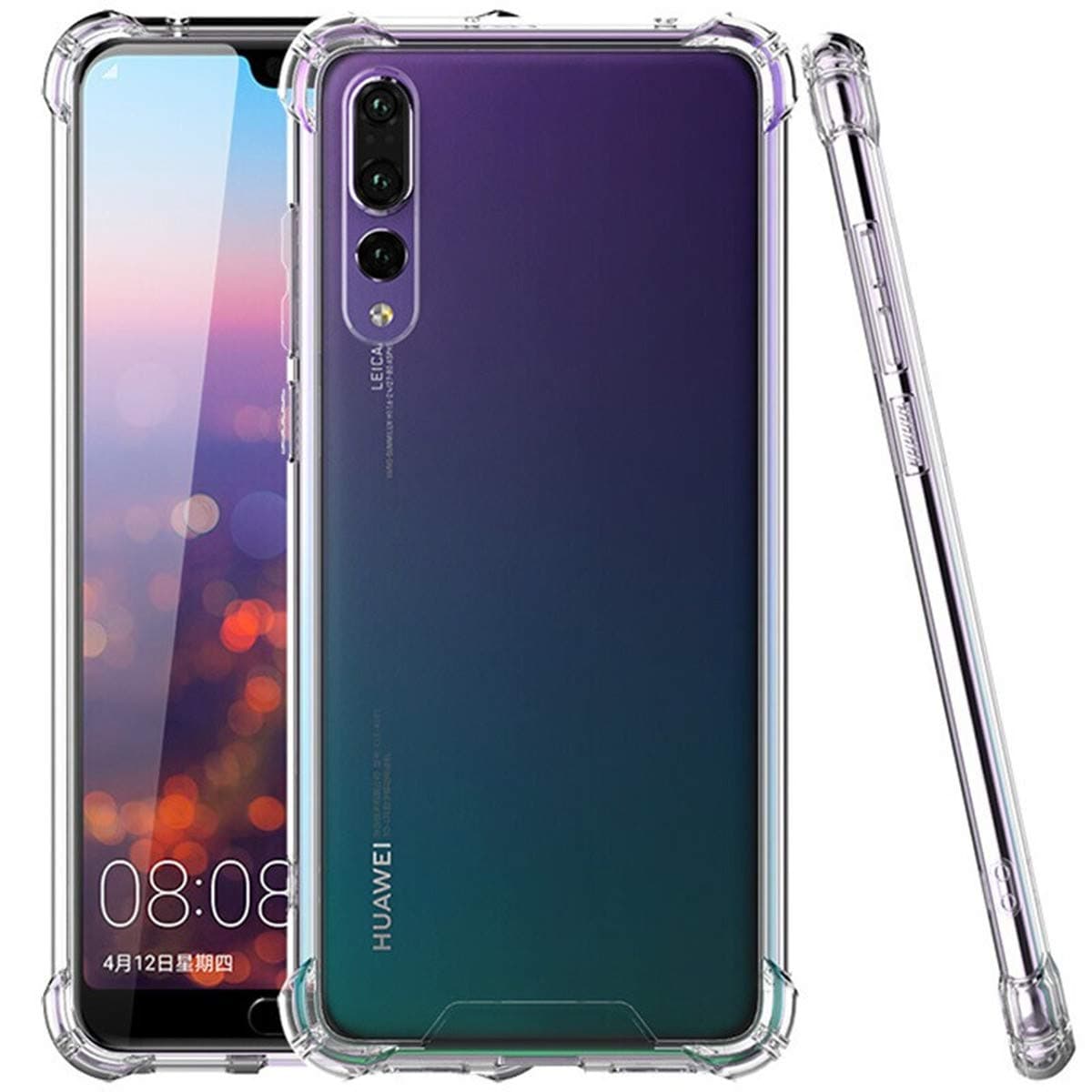 Compatible with Huawei P20 Pro Case, Crystal Clear Soft TPU Shock Absorption Bumper Slim Thin Case -Clear