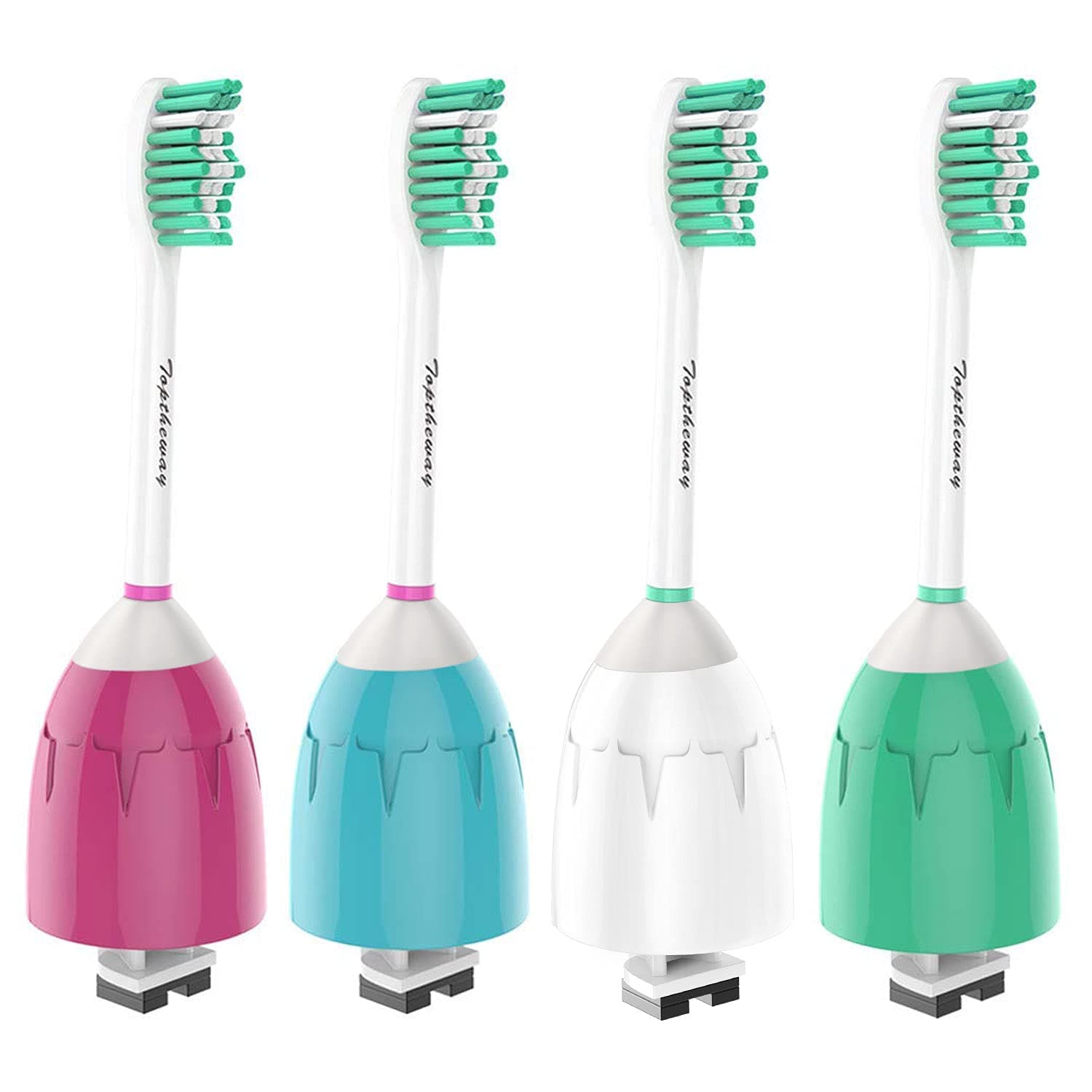 Toptheway Replacement Brush Heads Compatible with Philips Sonicare E-Series Electric Toothbrush HX7022, 4 Pack