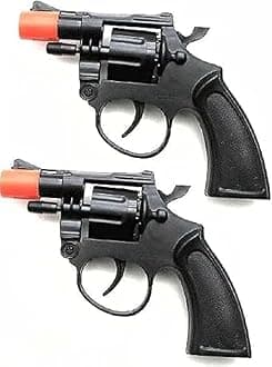Toy Cap Gun: Set Of 2 Police Style 38 Super Cap 8-Shot Revolvers
