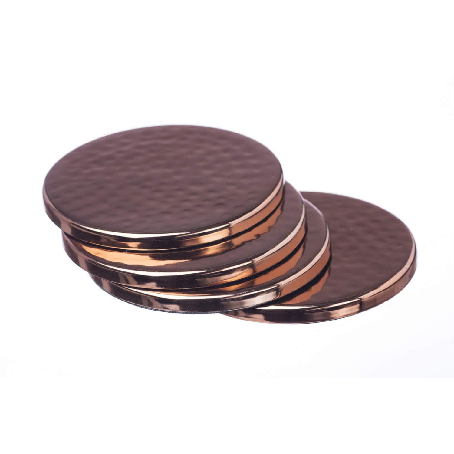 Just Slate Copper Coasters, Metal, 10.5cm Diameter