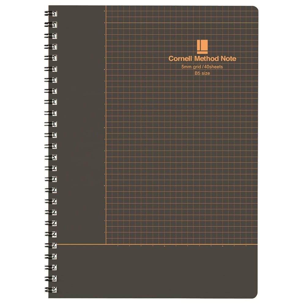 Gakken Suteifuru ring notebook B5 Cornell method notebook gray grid 10 books set D03292