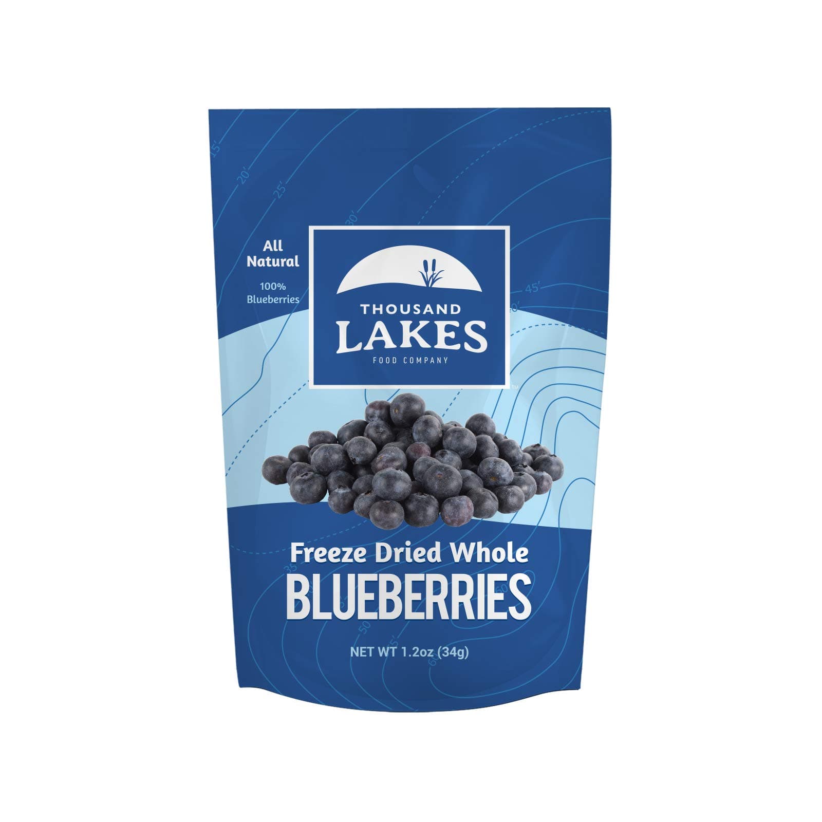 Freeze Dried Fruit - Blueberries 1.2 ounces | No Sugar Added | 100% Whole Blueberries