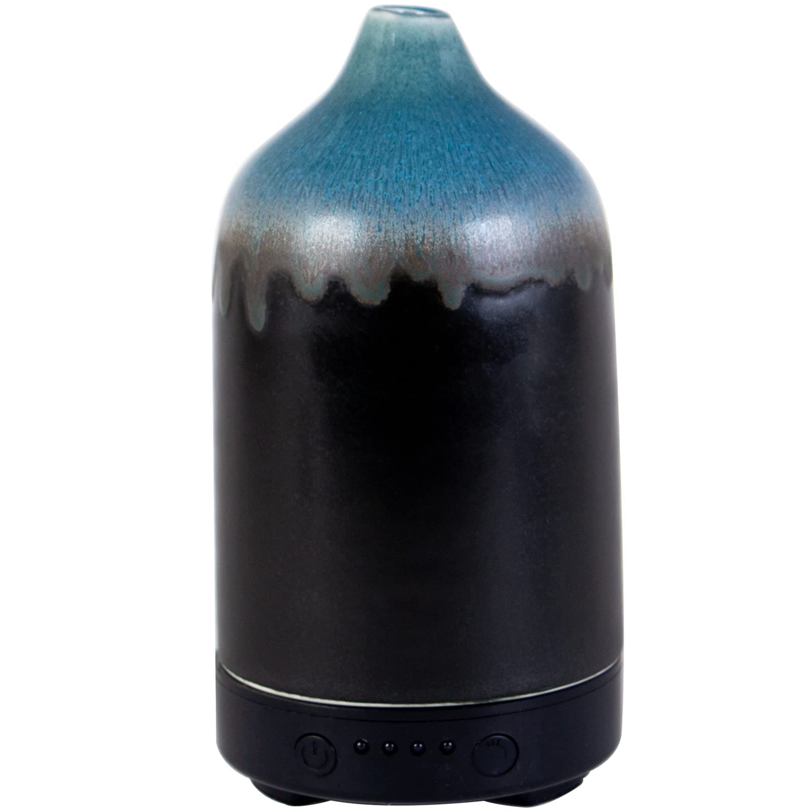 Ceramic Essential Oil Diffusers - 100ml Stone Ultrasonic Aromatherapy Diffusers with 4 Timers 7 Night Lights and Auto Off Function Super Quiet Humidifier Home Office Room (Blue)…