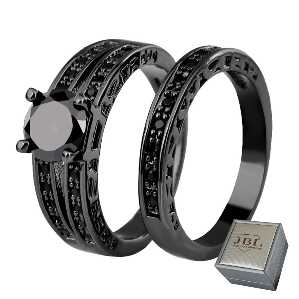 Women's Gold Filled Wedding Ring, Size 9 Black