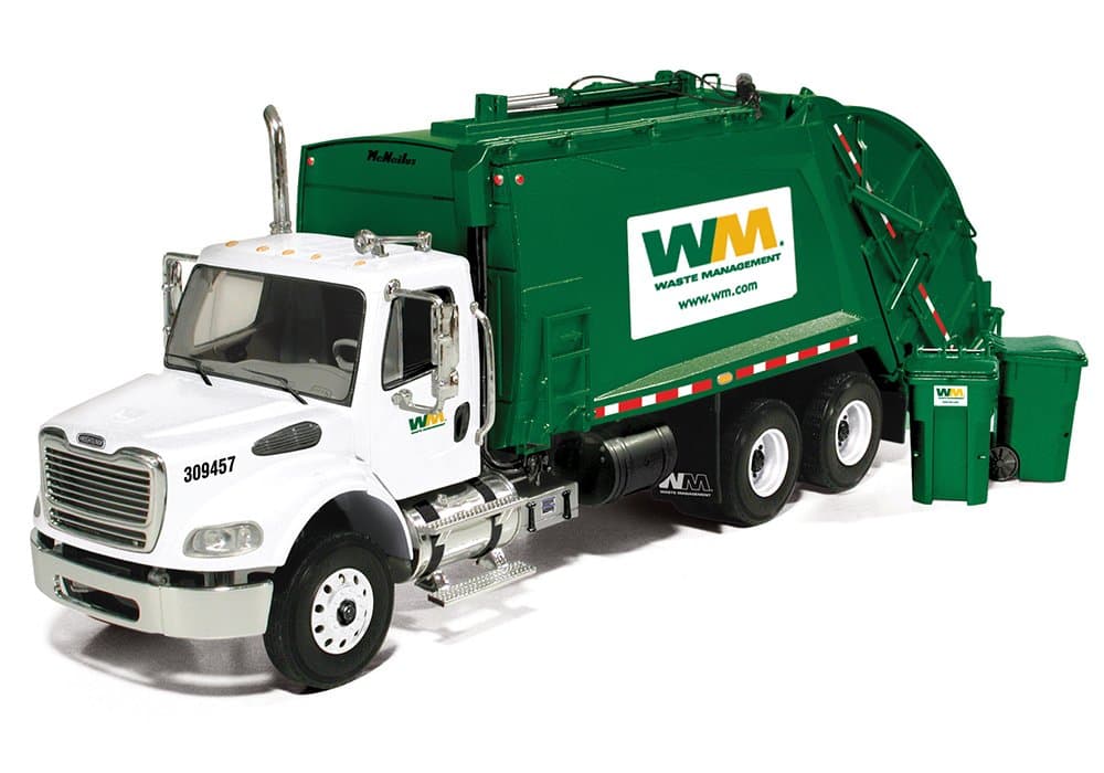 First Gear 1/34th Waste Management Freightliner M2 Rear Load Trash Truck 10-3287D