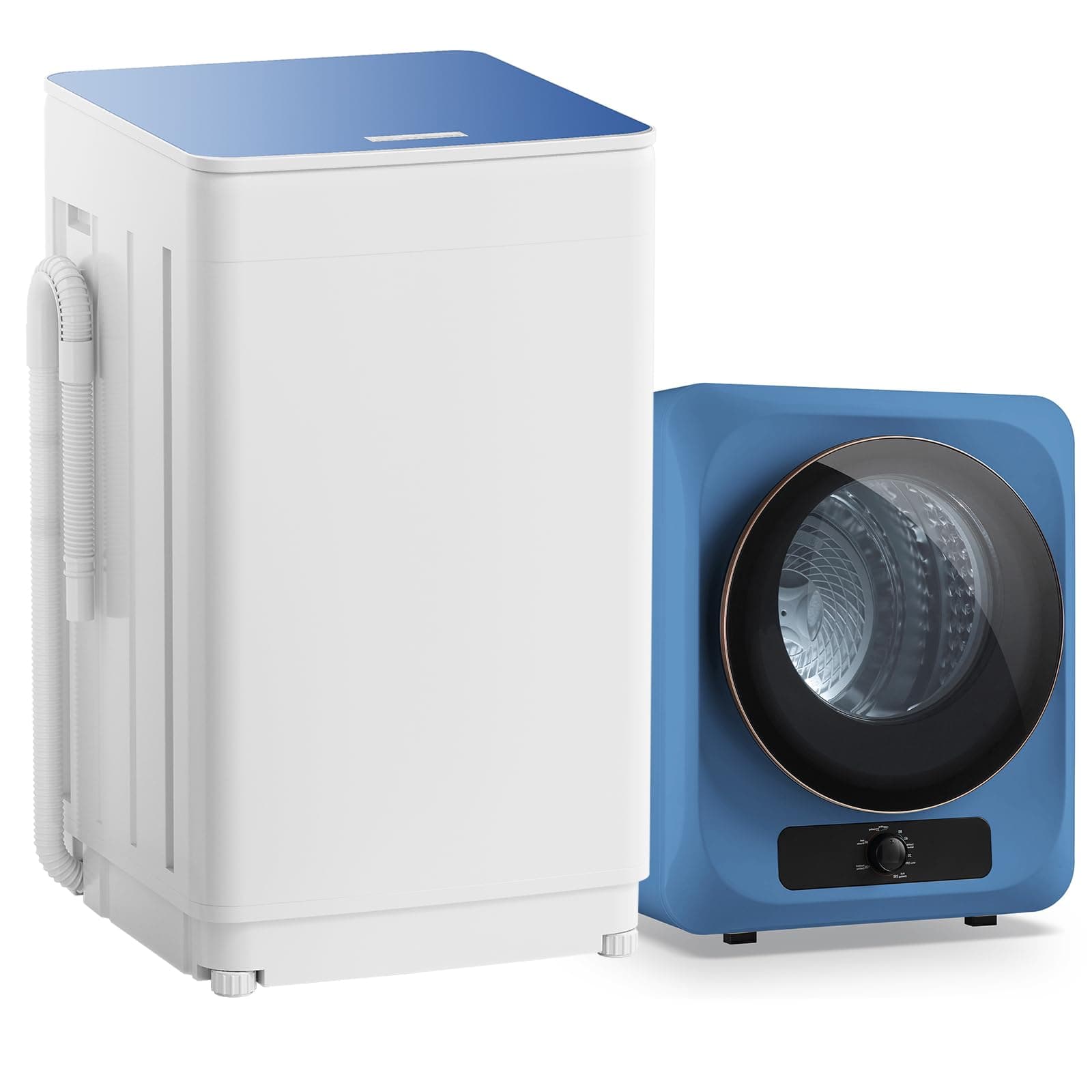 Auertech Portable Washer and Dryer Combo Set, 18 lbs Fully Automatic Washing Machine, 1.5CuFt Portable Dryers, Compact Washer and Dryer for Apartment, RV, Dorm