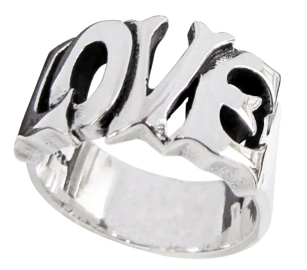 LOVE Ring Lettered Word in Sterling Silver 925