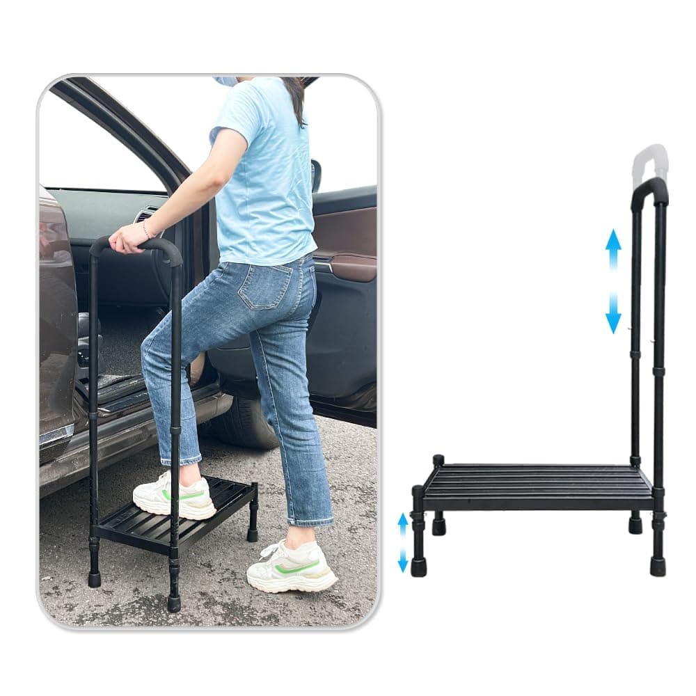 Medical Step Stool with Handle SUV Car Elderly Handicap Steps for RV