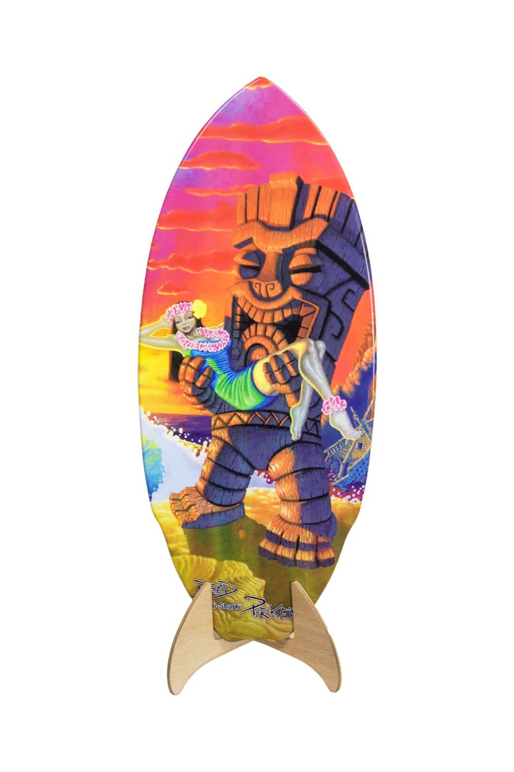 Forbidden Island Mini Surf Art Board with Stand