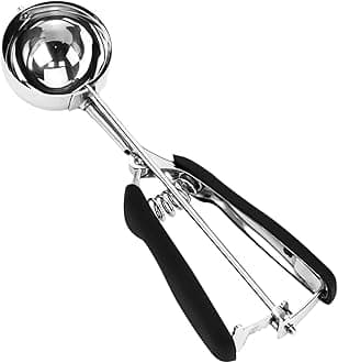 Stainless Steel Ice Cream & Cookie Scoop - 5.3Tbsp/80ml/2.7oz Capacity, Trigger Release