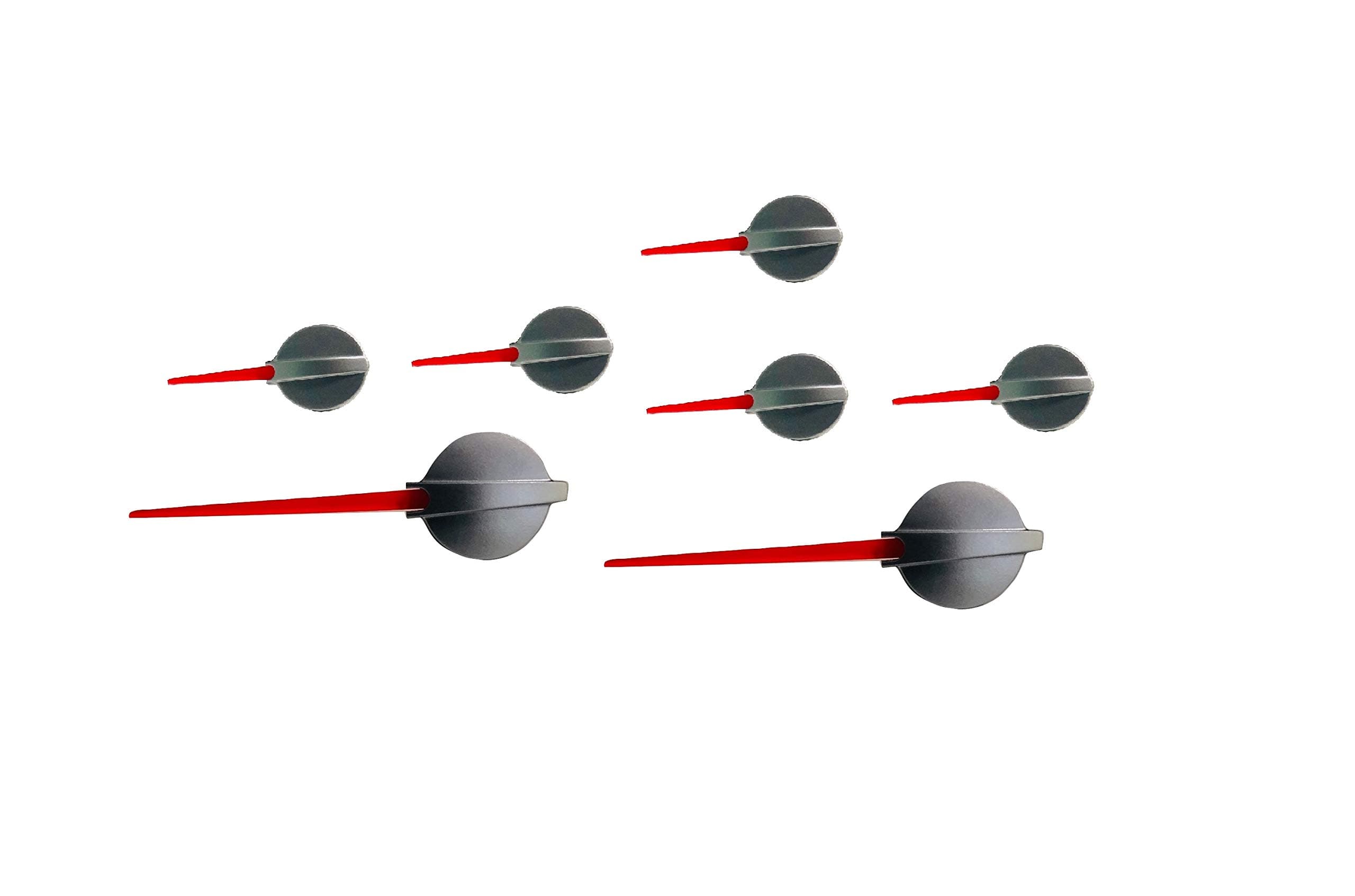 Tanin Auto Electronix RED Needles with Silver Base for Chevrolet Silverado, Tahoe & GMC Sierra Speedometer Gauge (Set of 7 Qty)