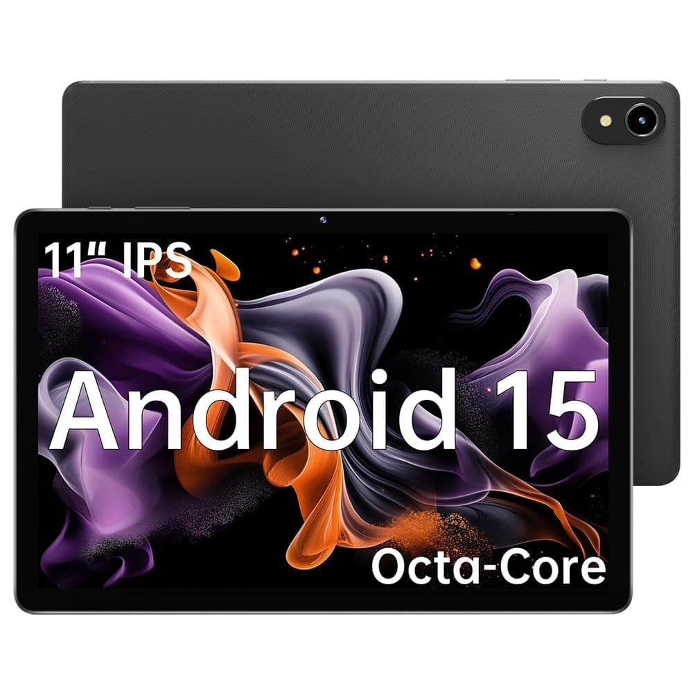 11" Tablet, 2025 Android 15 with Octa-core Processor, 8GB RAM+128GB ROM(1TB Expandtion), 7000mAh Battery, HD IPS Large tableta,WiFi 6&BT5.0, Support GMS (Case not Included)