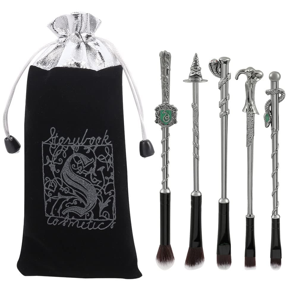 5 Pcs For Harry Potter Wizard Wand Make Up Brushes Metal Handle Gifts Set For Girls Women
