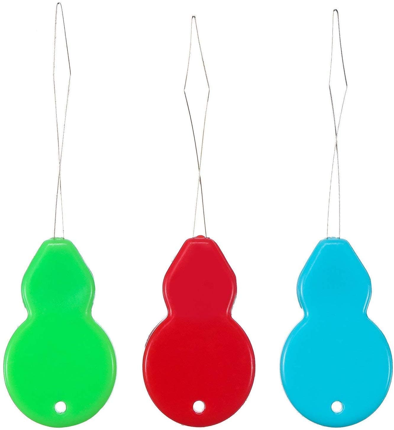 Needle Threaders 20 PCS Hand Sewing Plastic Brass Wire Gourd Shaped Needle Threaders Detector