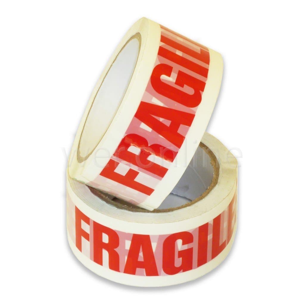 Fragile Printed Packing Tape - 12 Qty