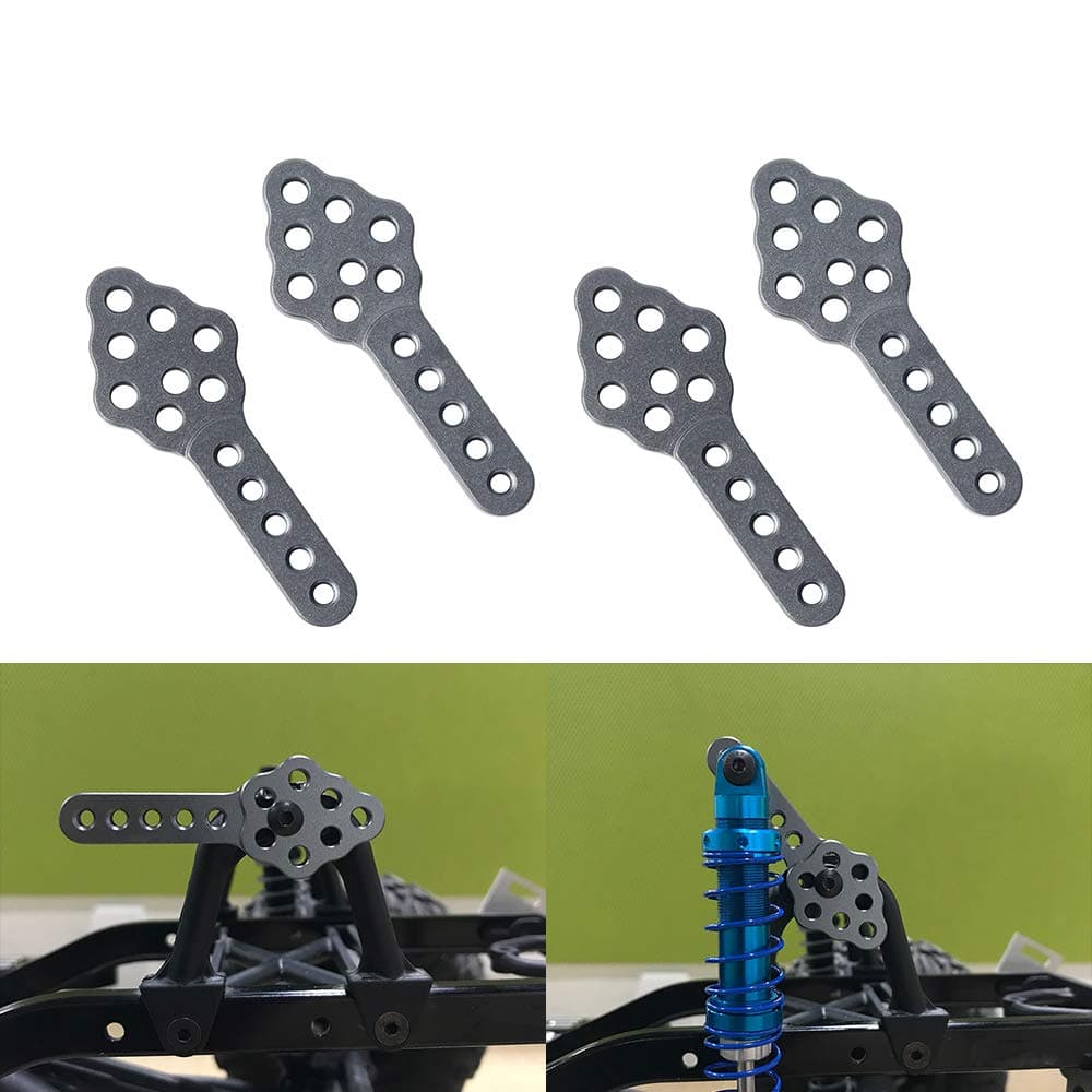 INJORARC Car Shock Absorber Mount Adjust Height Angle Stand for RC Crawler Car Axial SCX10 90046 D90 D110,4Pcs/Set(Black)