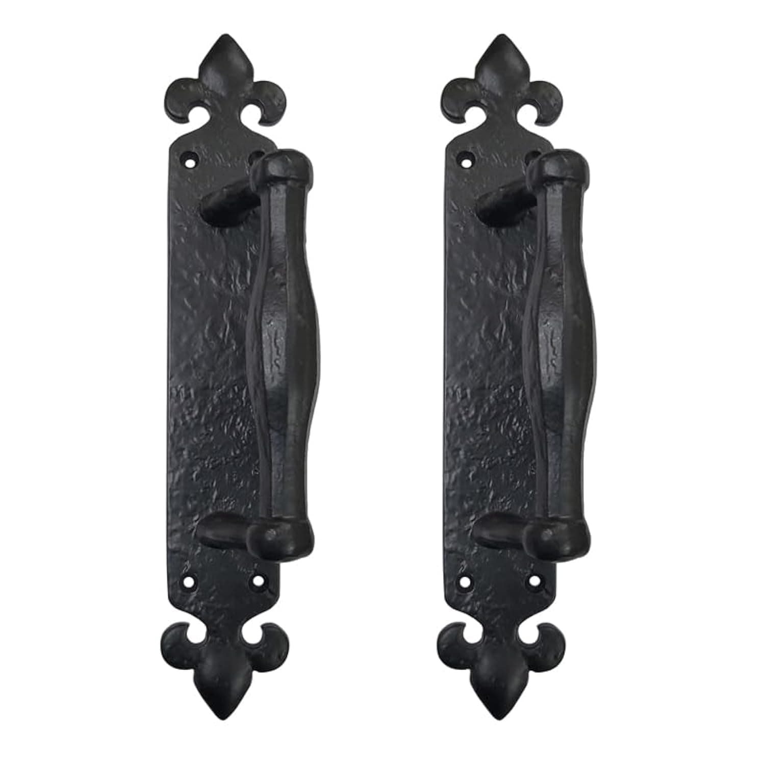 Adonai Hardware "Achaz Iron Door Pull with Back Plate (2, Black Powder Coated)
