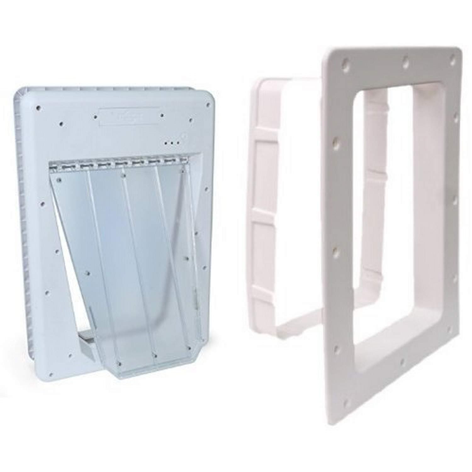 PetSafe SmartDoor, White, Large & Wall Install Kit for Large, White Door