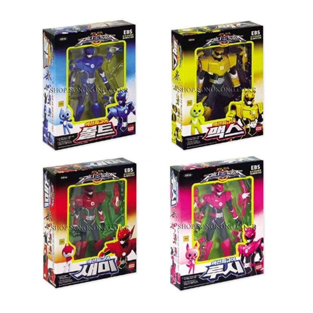 Mini Force Volt Sammy Max Lucy Set of 4 Korean Robot Action Figures Miniforce