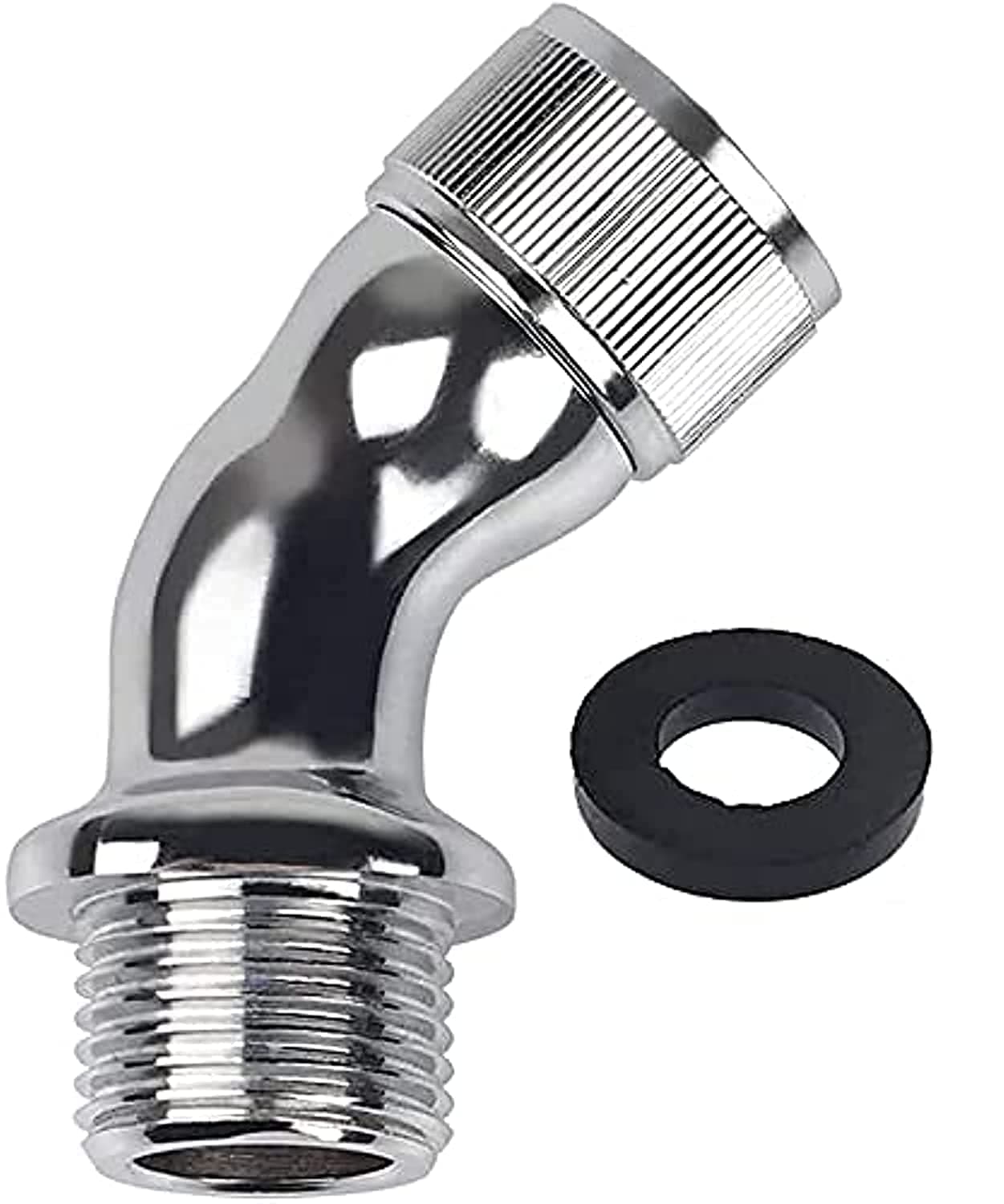 Puri Pro Elbow Adapter for Shower Head Replacement parts Angle Male to Female Adapter 1/2 IPS(G1/2) female to male connected adapter, 45°street elbow
