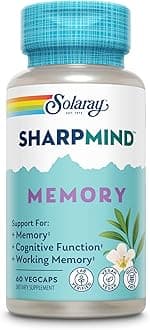 SharpMind Memory Formula - Brain Supplements for Memory and Focus - Cognivia, Gotu Kola & Chaga Mushroom Supplement - Ginkgo Biloba Alternative - 60-Day Guarantee - 30 Servings, 60 VegCaps