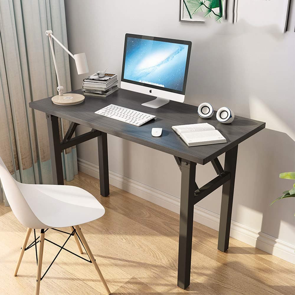 Table Computer desk, foldable, desk, small for home(B, 80cm x 50cm)
