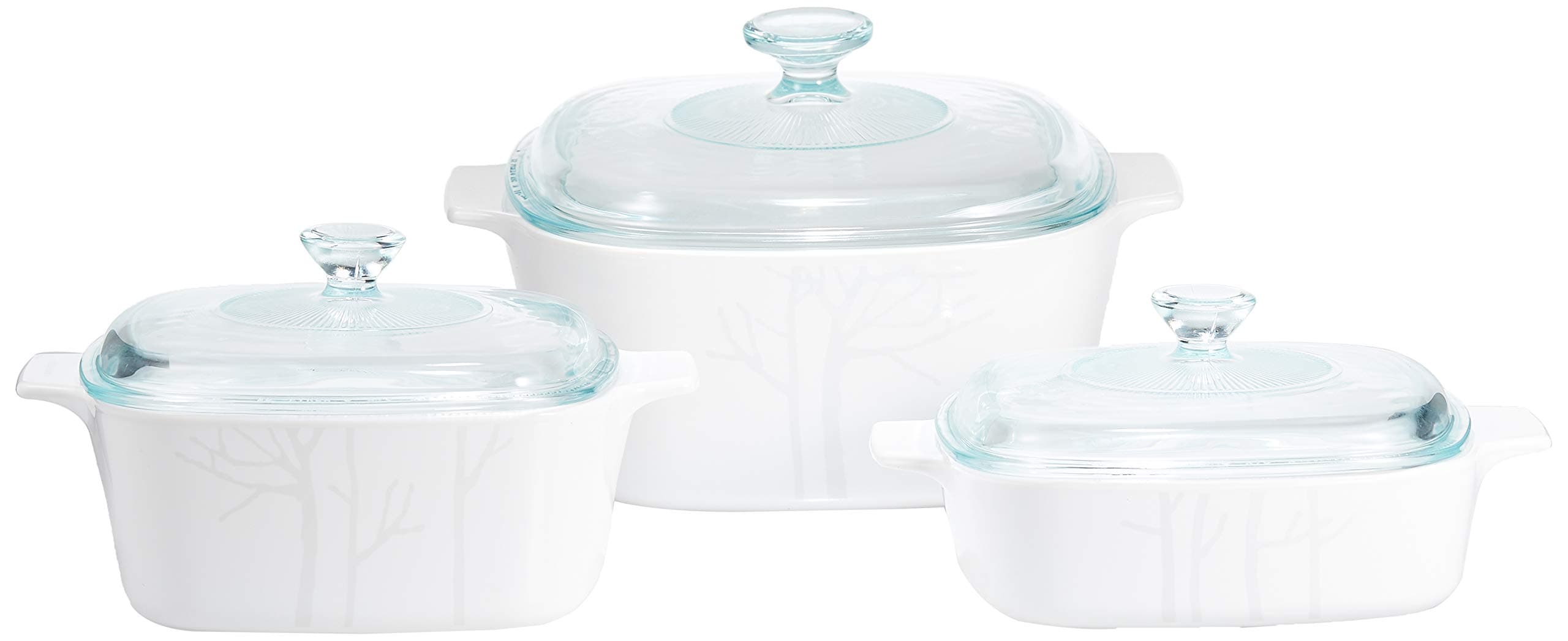 Casserole 6 Piece Set, Frost White