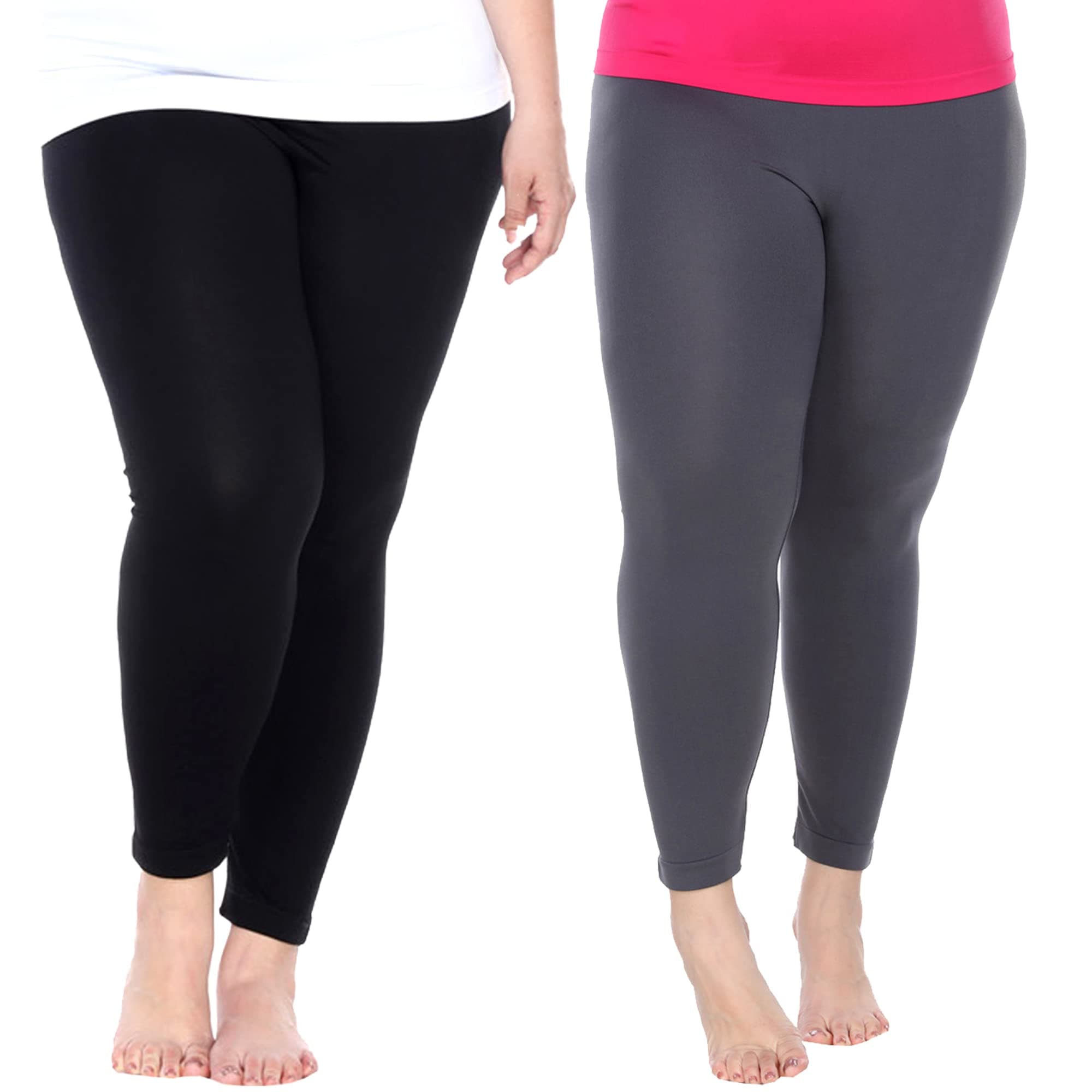 white markWomen's Plus Size Super Soft Capri Leggings